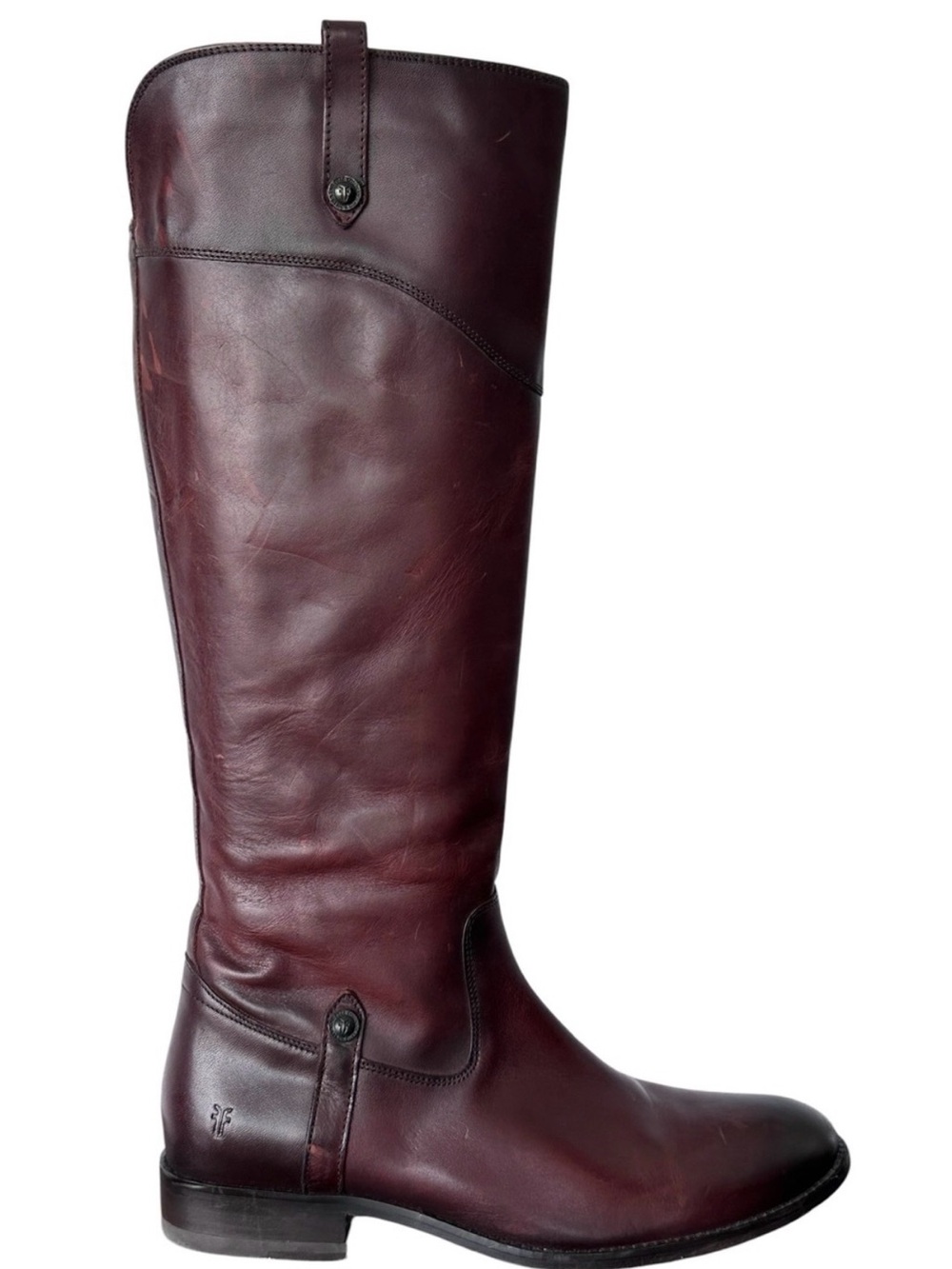 Frye Women's Tall Leather Riding Boot - Burgundy Melissa 10